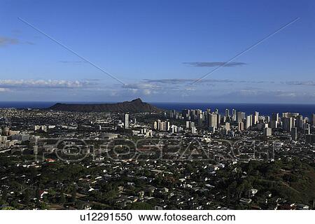 "Landscape From Tantalus Hill, Honolulu, Hawaii, U. S. A. " View Large Photo Image Stock Image - "Landscape From Tantalus Hill, Honolulu, Hawaii, U. S. A. ". Fotosearch