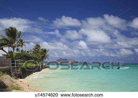 "Lanikai Beach, Hawaii, U. S. A. " View Large Photo Image Stock Image - "Lanikai Beach, Hawaii, U. S. A. ". Fotosearch