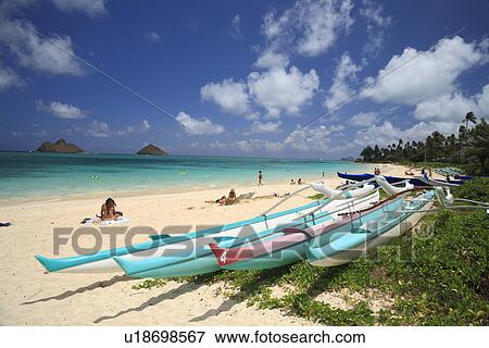 Stock Photo - "Lanikai Beach, Hawaii, U. S. A. ". Fotosearch