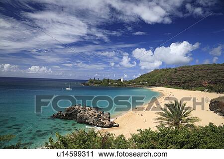 Stock Image - "Waimea Bay Beach, Hawaii, U. S. A. ". Fotosearch