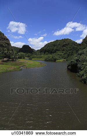 "Waimea Valley And River, Hawaii, U. S. A. " View Large Photo Image Stock Photo - "Waimea Valley And River, Hawaii, U. S. A. ". Fotosearch