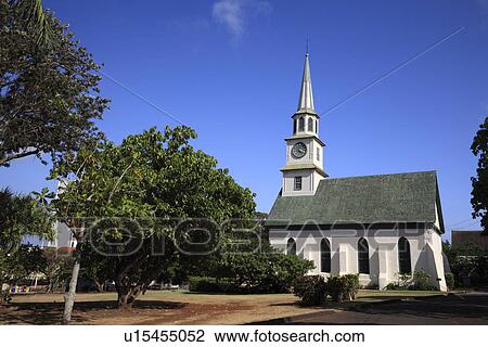 "Church And Tree, Maui, Hawaii, U. S. A. " View Large Photo Image Stock Image - "Church And Tree, Maui, Hawaii, U. S. A. ". Fotosearch