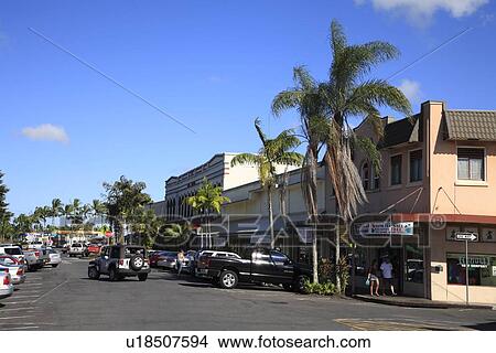 Picture - "Downtown Of Hilo, Hawaii, U. S. A. ". Fotosearch