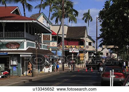Stock Image - "Downtown Of Lahaina, Maui, Hawaii, U. S. A. ". Fotosearch