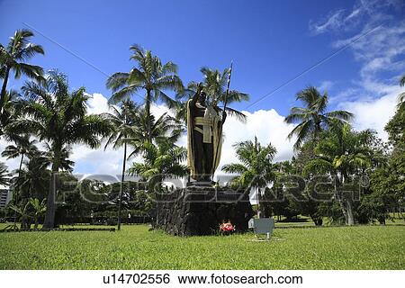 "King Kamehameha Statue, Hilo, Hawaii, U. S. A. " View Large Photo Image Stock Photograph - "King Kamehameha Statue, Hilo, Hawaii, U. S. A. ". Fotosearch