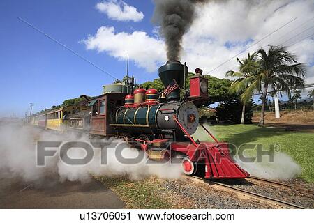 Stock Image - "Sugar Cane Train, Maui, Hawaii, U. S. A. ". Fotosearch