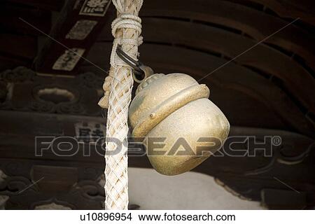 Bell of Shinto Shrine View Large Photo Image Picture - Bell of Shinto Shrine. Fotosearch