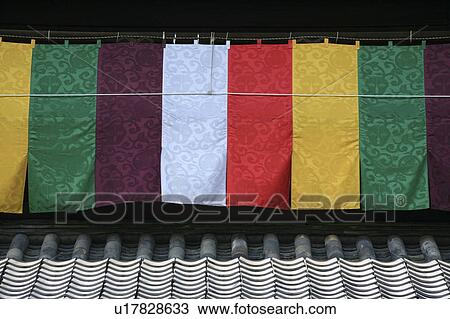 Curtain and Tiled Roof of Temple View Large Photo Image Stock Image - Curtain and Tiled Roof of Temple. Fotosearch