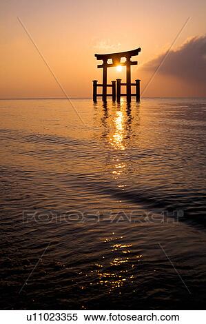 Stock Photography - Gateway at the Entrance to a Shinto Shrine. Fotosearch