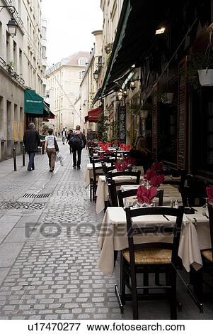 Bistro in Paris View Large Photo Image Stock Photo - Bistro in Paris. Fotosearch