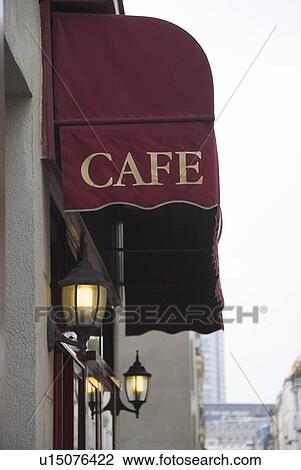 Sign of Café in Paris View Large Photo Image Stock Image - Sign of Café in Paris. Fotosearch