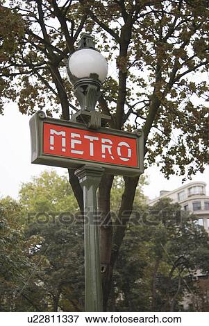 Stock Photo - Sign of Metro. Fotosearch