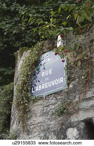 Sign of Street in Paris View Large Photo Image Stock Image - Sign of Street in Paris. Fotosearch