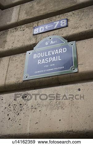 Stock Photo - Sign of Street in Paris. Fotosearch