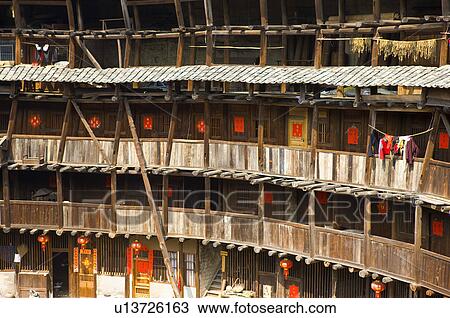 Asia, China, Fujian, Nanjing County, Shuyang Town, Hsiaban Village, Hsiaban Tulou Cluster View Large Photo Image Stock Image - Asia, China, Fujian, Nanjing County, Shuyang Town, Hsiaban Village, Hsiaban Tulou Cluster. Fotosearch