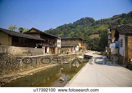 Asia, China, Fujian, Nanjing County, Shuyang Town, Taxia Village, Taxia Tulou Cluster View Large Photo Image Stock Image - Asia, China, Fujian, Nanjing County, Shuyang Town, Taxia Village, Taxia Tulou Cluster. Fotosearch