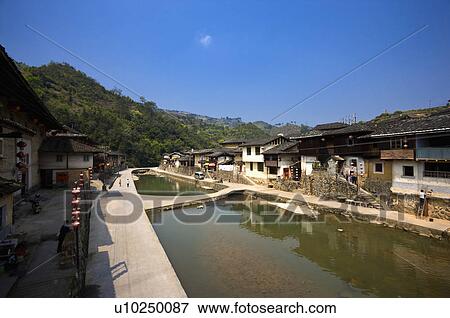 Asia, China, Fujian, Nanjing County, Shuyang Town, Taxia Village, Taxia Tulou Cluster View Large Photo Image Stock Photo - Asia, China, Fujian, Nanjing County, Shuyang Town, Taxia Village, Taxia Tulou Cluster. Fotosearch
