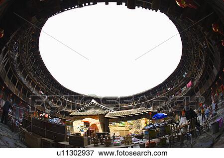 Asia, China, Fujian, Nanjing County, Shuyang Town, Hsiaban Village, Hsiaban Tulou Cluster View Large Photo Image Stock Photo - Asia, China, Fujian, Nanjing County, Shuyang Town, Hsiaban Village, Hsiaban Tulou Cluster. Fotosearch