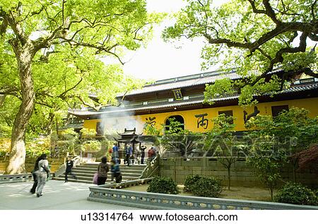 Picture - Asia, China, Zhejiang Province, Putuoshan, Fayu Temple Scenic Area, Fayu Temple. Fotosearch