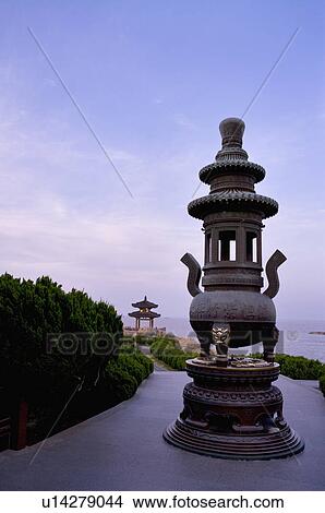 Picture - Asia, China, Zhejiang Province, Putuoshan, Purple Bamboo Forest Scenic Area, Purple Bamboo Forest. Fotosearch