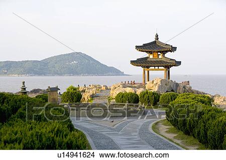 Picture - Asia, China, Zhejiang Province, Putuoshan, Purple Bamboo Forest Scenic Area, Purple Bamboo Forest. Fotosearch