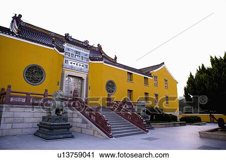 Asia, China, Zhejiang Province, Putuoshan, Purple Bamboo Forest Scenic Area, Purple Bamboo Forest Nunnery View Large Photo Image Stock Image - Asia, China, Zhejiang Province, Putuoshan, Purple Bamboo Forest Scenic Area, Purple Bamboo Forest Nunnery. Fotosearch