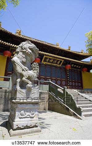 Stock Photo - Asia, China, Zhejiang Province, Putuoshan, Puji Temple Scenic Area, Puji Temple. Fotosearch