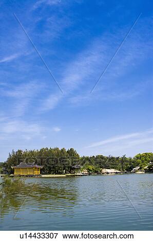 Stock Photo - Asia, China, Zhejiang Province, Putuoshan, JinSha Road. Fotosearch