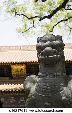 Stock Photo - Asia, China, Zhejiang Province, Putuoshan, Fayu Temple Scenic Area, Fayu Temple, Grand Yuantung Hall. Fotosearch