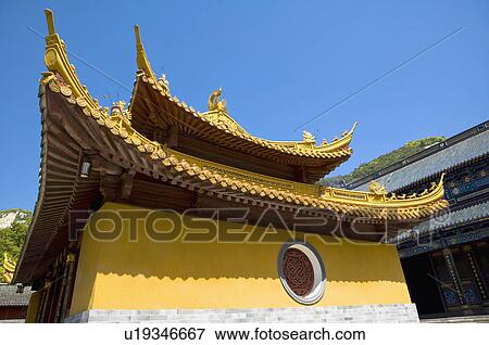 Stock Photo - Asia, China, Zhejiang Province, Putuoshan, Fayu Temple Scenic Area, Fayu Temple. Fotosearch