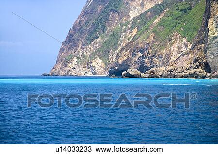 Stock Image - Asia, China, Taiwan, Yilan, Gueishan Island, Ying-yang Sea. Fotosearch