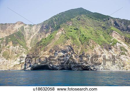 Stock Photo - Asia, China, Taiwan, Yilan, Gueishan Island, The Eyeglasses Cave. Fotosearch