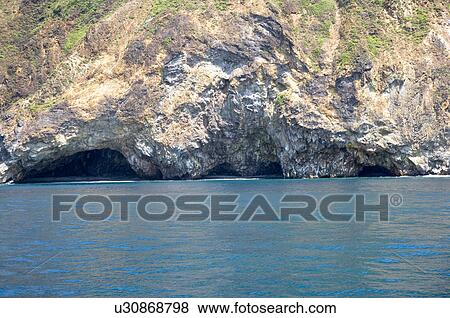Stock Photo - Asia, China, Taiwan, Yilan, Gueishan Island, The Eyeglasses Cave. Fotosearch