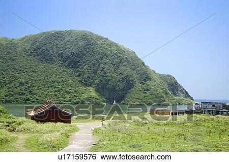 Stock Photograph - Asia, China, Taiwan, Yilan, Gueishan Island, The Tail Lake. Fotosearch