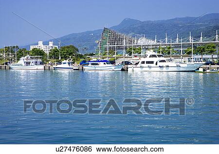 Stock Photograph - Asia, China, Taiwan, Yilan, Mushung Harbor. Fotosearch