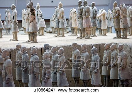 Asia, China, Shanxi, Xi'an, LinTong, Terra-cotta Museum Pit 1, Warrior, UNESCO, World Cultural Heritage View Large Photo Image Stock Photo - Asia, China, Shanxi, Xi'an, LinTong, Terra-cotta Museum Pit 1, Warrior, UNESCO, World Cultural Heritage. Fotosearch