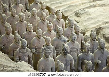 Asia, China, Shanxi, Xi'an, LinTong, Terra-cotta Museum Pit 1, Warrior, UNESCO, World Cultural Heritage View Large Photo Image Stock Photo - Asia, China, Shanxi, Xi'an, LinTong, Terra-cotta Museum Pit 1, Warrior, UNESCO, World Cultural Heritage. Fotosearch
