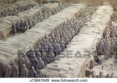 Asia, China, Shanxi, Xi'an, LinTong, Terra-cotta Museum Pit 1, Warrior, UNESCO, World Cultural Heritage View Large Photo Image Stock Photo - Asia, China, Shanxi, Xi'an, LinTong, Terra-cotta Museum Pit 1, Warrior, UNESCO, World Cultural Heritage. Fotosearch