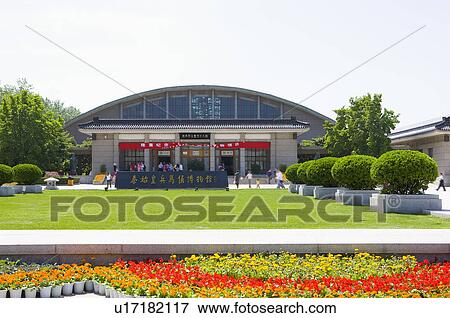 Stock Photo - Asia, China, Shanxi, Xi'an, LinTong, Terra-cotta Museum Pit 1, UNESCO, World Cultural Heritage. Fotosearch