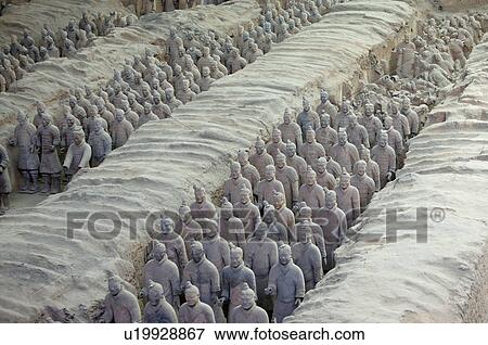 Asia, China, Shanxi, Xi'an, LinTong, Terra-cotta Museum Pit 1, Warrior, UNESCO, World Cultural Heritage View Large Photo Image Stock Photo - Asia, China, Shanxi, Xi'an, LinTong, Terra-cotta Museum Pit 1, Warrior, UNESCO, World Cultural Heritage. Fotosearch
