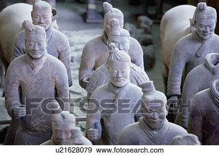 Asia, China, Shanxi, Xi'an, LinTong, Terra-cotta Museum Pit 1, Warrior, UNESCO, World Cultural Heritage View Large Photo Image Stock Photo - Asia, China, Shanxi, Xi'an, LinTong, Terra-cotta Museum Pit 1, Warrior, UNESCO, World Cultural Heritage. Fotosearch