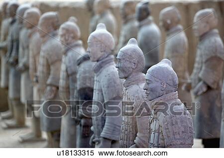 Asia, China, Shanxi, Xi'an, LinTong, Terra-cotta Museum Pit 1, Warrior, UNESCO, World Cultural Heritage View Large Photo Image Stock Photography - Asia, China, Shanxi, Xi'an, LinTong, Terra-cotta Museum Pit 1, Warrior, UNESCO, World Cultural Heritage. Fotosearch