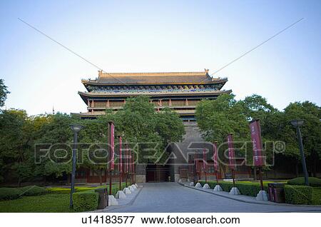 Asia, China, Shanxi, Xi'an, West Gate, Anding Gate View Large Photo Image Stock Photo - Asia, China, Shanxi, Xi'an, West Gate, Anding Gate. Fotosearch