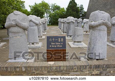Stock Image - Asia, China, Shanxi, Xianyang, Qianling Mausoleum. Fotosearch