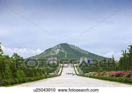 Asia, China, Shanxi, Xianyang, Qianling Mausoleum View Large Photo Image Stock Image - Asia, China, Shanxi, Xianyang, Qianling Mausoleum. Fotosearch