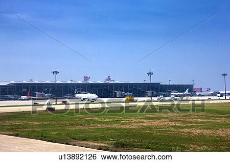 Asia, China, Shanxi, Xianyang, Xianyang International Airport View Large Photo Image Stock Photograph - Asia, China, Shanxi, Xianyang, Xianyang International Airport. Fotosearch
