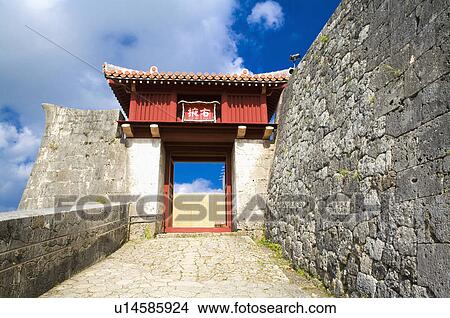Picture - Asia, Japan, Okinawa, Naha, Surijo Castle, UNESCO, World Cultural Heritage. Fotosearch