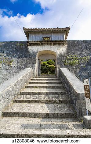 Asia, Japan, Okinawa, Naha, Surijo Castle, UNESCO, World Cultural Heritage View Large Photo Image Stock Photograph - Asia, Japan, Okinawa, Naha, Surijo Castle, UNESCO, World Cultural Heritage. Fotosearch