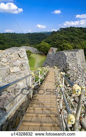 Asia, Japan, Okinawa, Nakijin Castle Remains, UNESCO, World Cultural Heritage View Large Photo Image Stock Image - Asia, Japan, Okinawa, Nakijin Castle Remains, UNESCO, World Cultural Heritage. Fotosearch