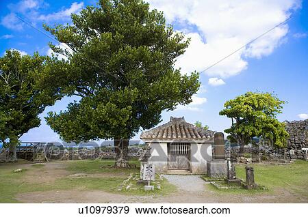 Asia, Japan, Okinawa, Nakijin Castle Remains, UNESCO, World Cultural Heritage View Large Photo Image Stock Photo - Asia, Japan, Okinawa, Nakijin Castle Remains, UNESCO, World Cultural Heritage. Fotosearch